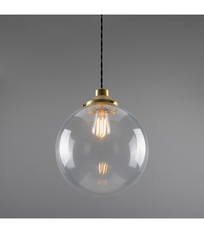 Virginia 30cm Globe Pendant Satin Brass-3