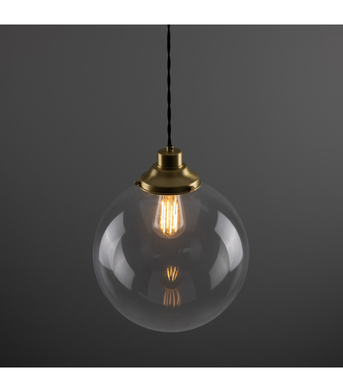Virginia 30cm Globe Pendant Satin Brass-5