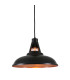Alma Dome Pendant Light Matt Black & Satin Copper-1