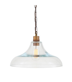 Clifton Dome Pendant Antique Brass-1