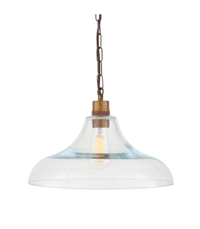 Clifton Dome Pendant Antique Brass-1