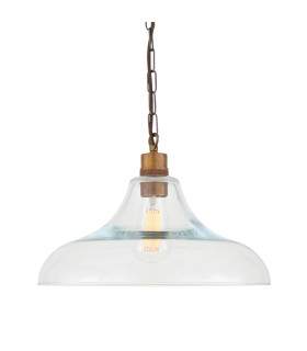Clifton Dome Pendant Antique Brass-2