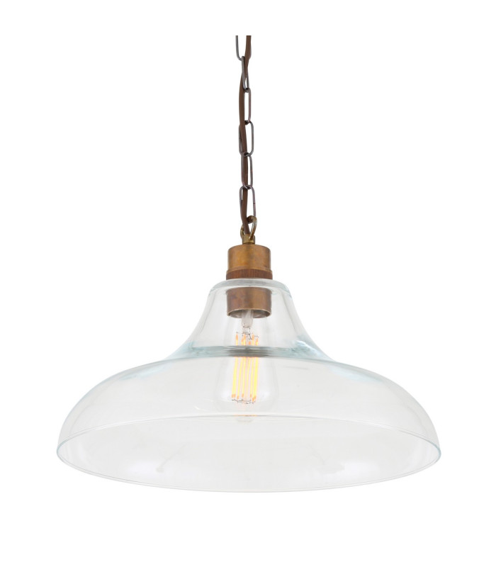 Clifton Dome Pendant Antique Brass-3
