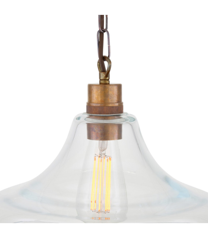 Clifton Dome Pendant Antique Brass-4