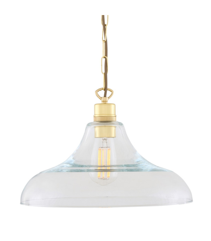 Clifton Dome Pendant Polished Brass-1