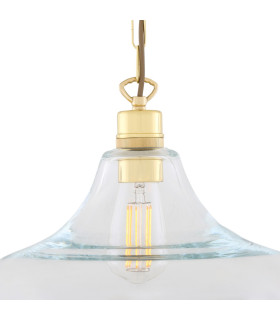 Clifton Dome Pendant Polished Brass-2