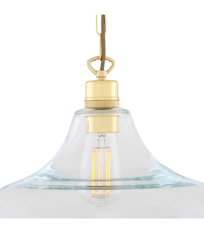 Clifton Dome Pendant Polished Brass-2