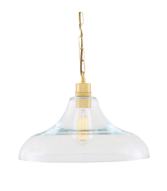 Clifton Dome Pendant Satin Brass-1