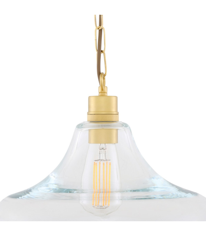 Clifton Dome Pendant Satin Brass-2