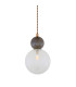 Helena Globe Pendant Antique Brass Clear Glass