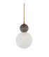 Helena Globe Pendant Antique Brass Frosted Glass