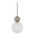 Helena Globe Pendant Antique Silver Clear Glass