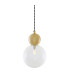 Helena Globe Pendant Satin Brass Clear Glass