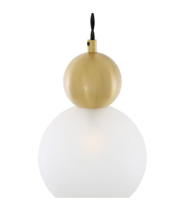 Helena Globe Pendant Satin Brass Frosted Glass-2