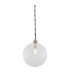 Madlin Globe Pendant Antique Silver Clear Glass