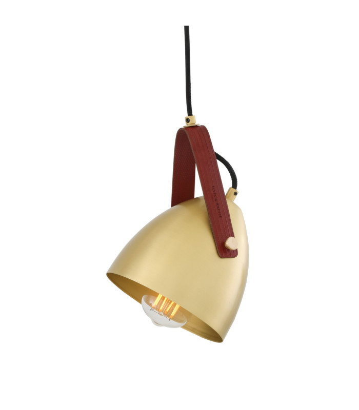 Southwark Pendant Satin Brass Red Strap-3