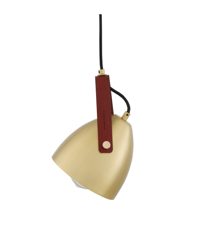 Southwark Pendant Satin Brass Red Strap-4