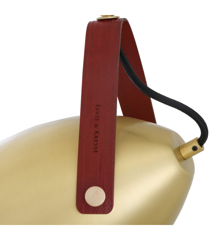 Southwark Pendant Satin Brass Red Strap-5