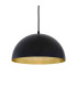 Avon 30cm Dome Pendant Matt Black Satin Brass Inner-1