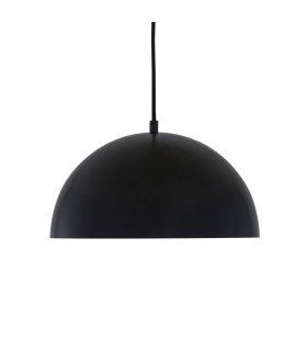Avon 30cm Dome Pendant Matt Black Satin Brass Inner-2