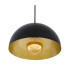Avon 30cm Dome Pendant Matt Black Satin Brass Inner-4