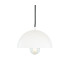 Avon 20cm Dome Pendant White Brass Inner-2