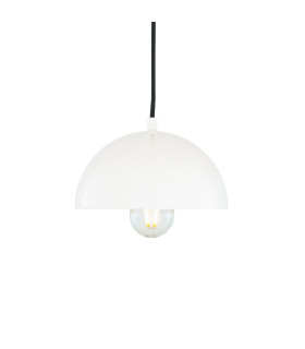 Avon 20cm Dome Pendant White Brass Inner-2