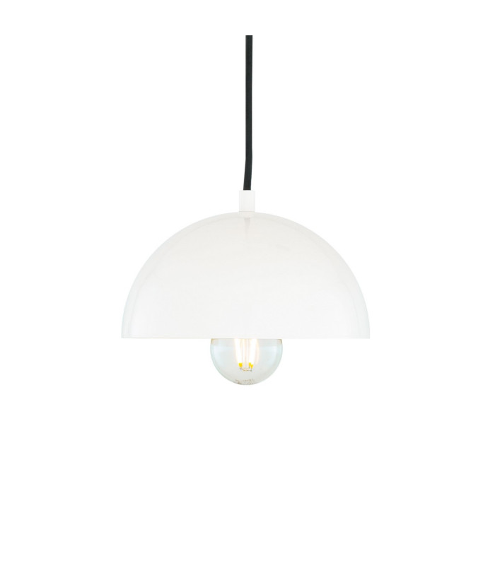 Avon 20cm Dome Pendant White Brass Inner-2