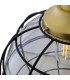 Hudson 30cm Cage Pendant Satin Brass Clear Glass-2