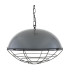 Austin Dome Pendant Grey & White Inner Black Cage