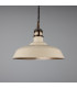Matlock Dome Pendant Antique Brass Vanilla Cream-1