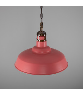 Matlock Dome Pendant Antique Brass Antique Pink-2