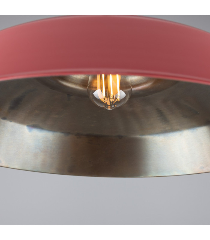 Matlock Dome Pendant Antique Brass Antique Pink-4