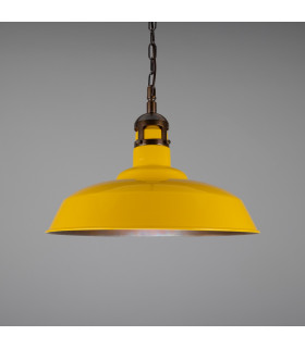 Matlock Dome Pendant Antique Brass Honey Yellow-1