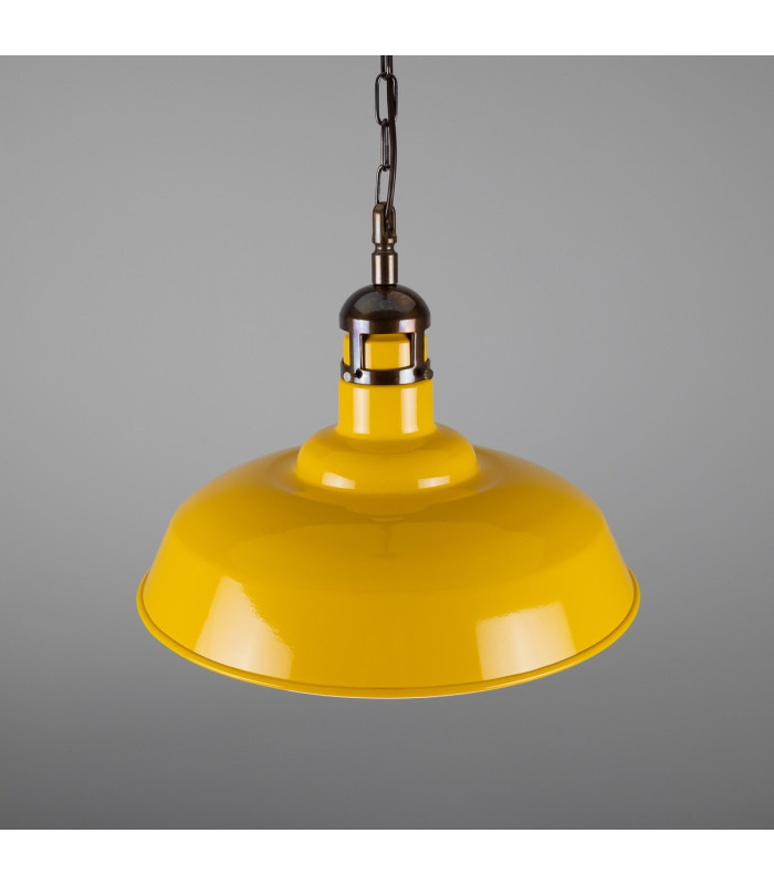 Matlock Dome Pendant Antique Brass Honey Yellow-2