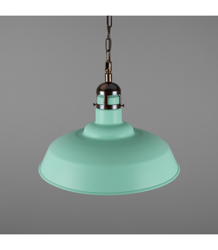 Matlock Dome Pendant Antique Brass Mint Turquoise-2