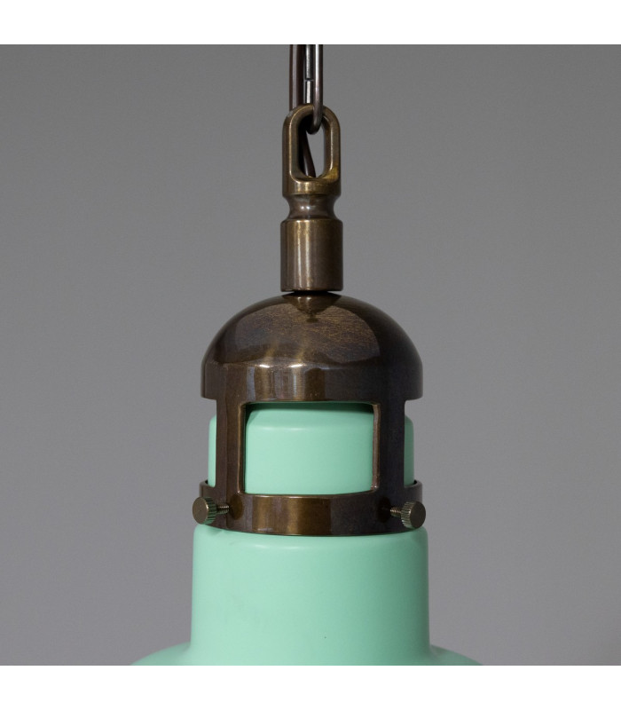 Matlock Dome Pendant Antique Brass Mint Turquoise-5
