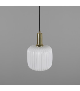 Nahla Pendant Polished Brass Opal-2