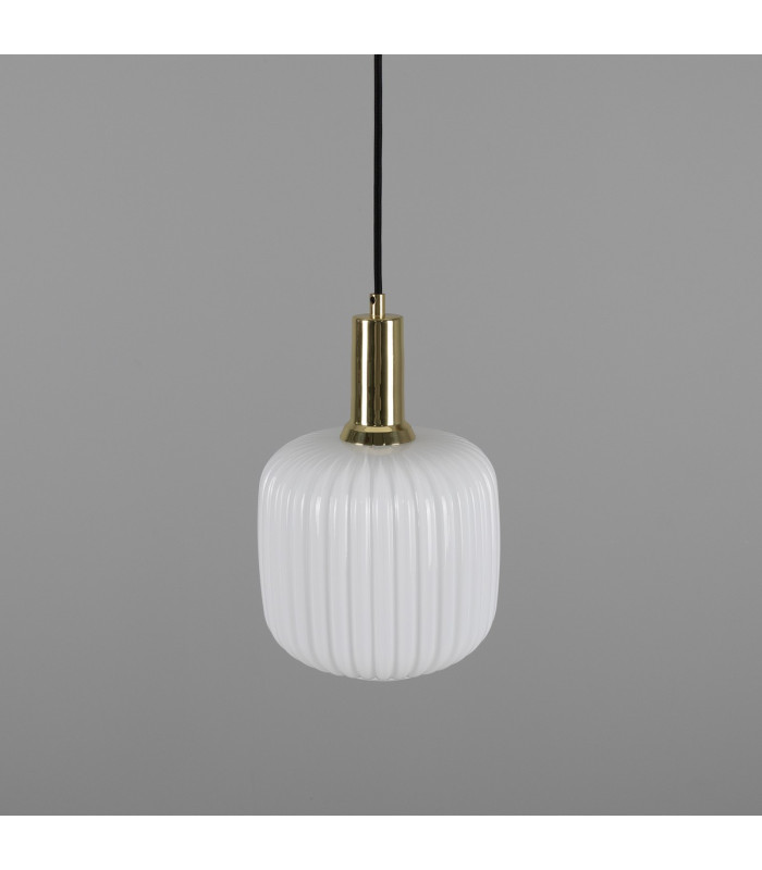 Nahla Pendant Polished Brass Opal-2
