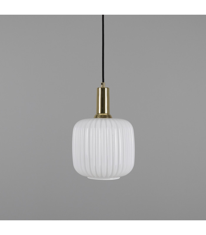 Nahla Pendant Polished Brass Opal-3