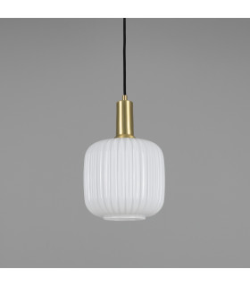 Nahla Pendant Satin Brass Opal-1