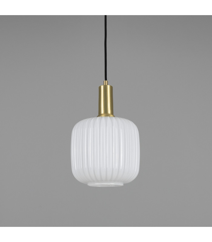 Nahla Pendant Satin Brass Opal-1