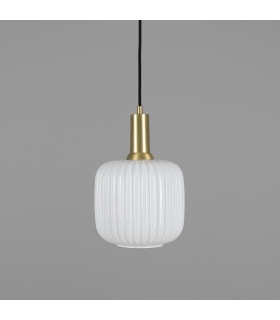 Nahla Pendant Satin Brass Opal-2