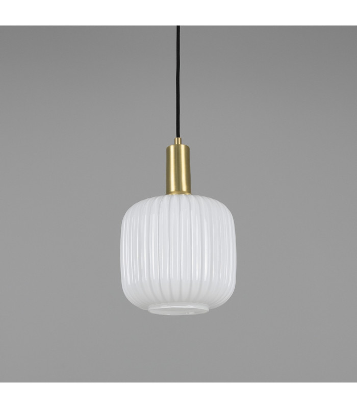 Nahla Pendant Satin Brass Opal-3