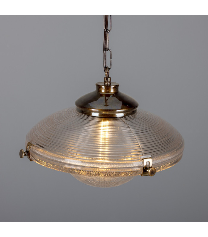 Ozark Dome Pendant Antique Brass-2