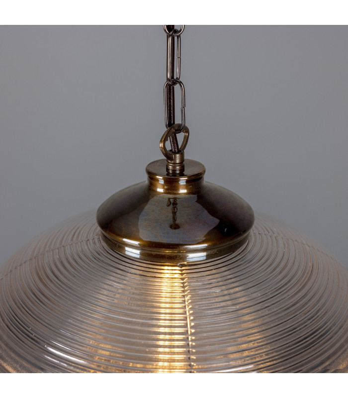 Ozark Dome Pendant Antique Brass-4