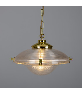 Ozark Dome Pendant Polished Brass-1