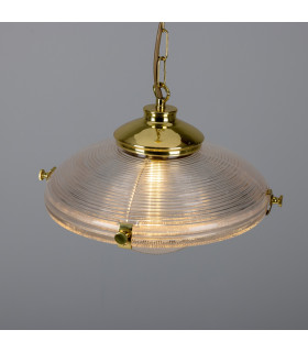 Ozark Dome Pendant Polished Brass-2