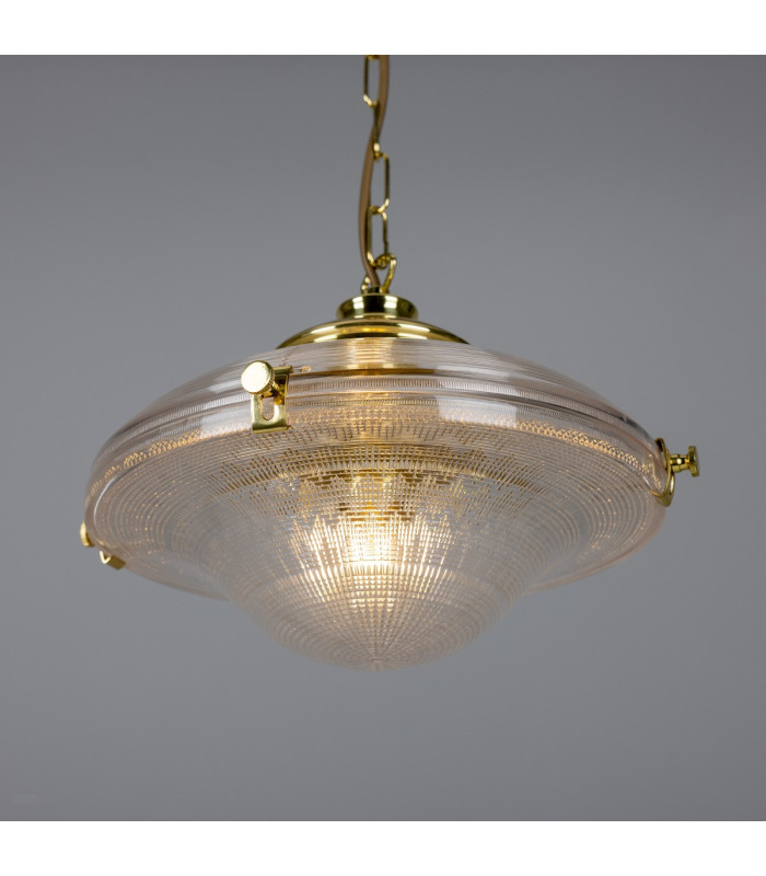 Ozark Dome Pendant Polished Brass-3