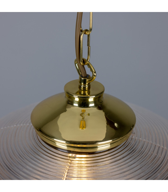 Ozark Dome Pendant Polished Brass-4